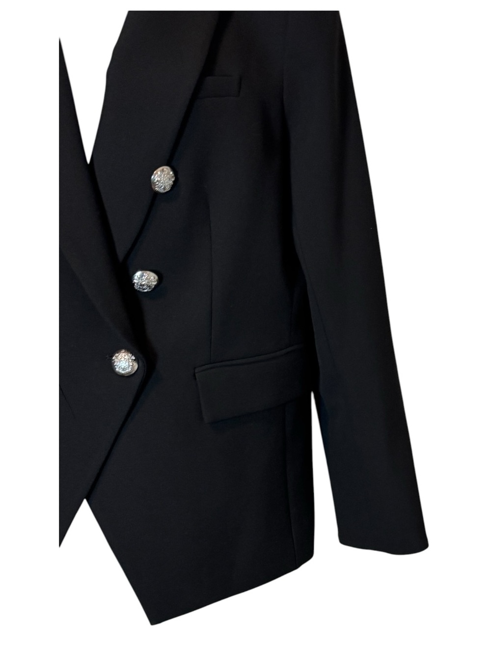 Veronica Beard Miller Dickey Jacket Women’s Size 14 Black Blazer Silver Buttons - Picture 5 of 14
